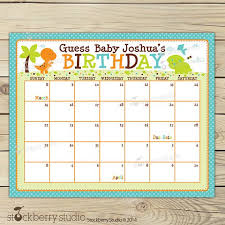Dinosaur Baby Shower Guess The Due Date Calendar Printable Birthday Prediction Calendar B Dinosaur Baby Shower Boy Baby Shower Games Baby Shower Activities