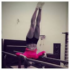 Crossfit Gymnastics Shoulderstand On Parallel Bars Gymnastics Keep Fit Fitness
