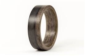 Graphite And Wood Ring Gray Men S Wedding Band Graphite Etsy In 2021 Bentwood Rings Wood Wedding Band Flat Engagement Rings