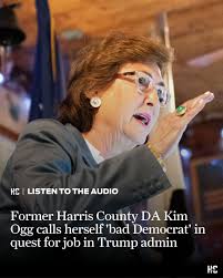 In a speech two weeks ago at a Mexican restaurant, former Harris County  District Attorney Kim Ogg confirmed what had been only a rumor: She's  thrown her hat in the ring to