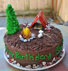 25 Creative Photo Of Camping Birthday Cake Idee Gateau Gateau Anniversaire Gateau