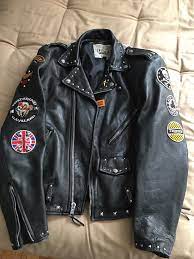 Men S Leather Rocker Repro Punk Cafe Racer Custom Motorcycle Jacket Ebay Cafe Racer Jacket Jackets Mens Jackets