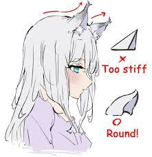 S that shape the outline of the connecting membrane and lobe. Make It Lovely And Fluffy How To Draw Animal Ears Art Street Social Networking Site For Posting Illustrations And Manga