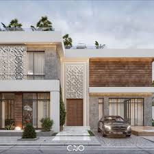 Using 3ds max , vray and photoshop. Desain Villa Modern Saudi Arabia Cek Bahan Bangunan