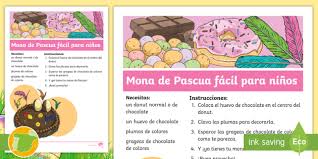 En pascua, serán chocolates, en agosto, serán muebles de playa y pareos. Receta Mona De Pascua Facil Para Ninos Teacher Made