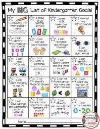 Kindergarten Goal Chart Freebie Classroom Ideas