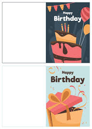 To create your card simply print, cut around the outline, and fold down the center! 10 Best Printable Folding Birthday Cards Printablee Com