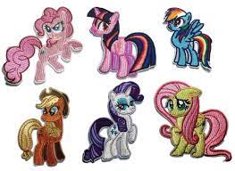 Amazon.com: My Little Pony Embroidered Iron On Patch Set of 6 Patches