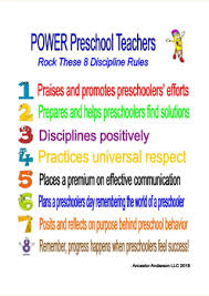 Preschool Power Teacher Discipline Rules Chart By Cynthia Howard