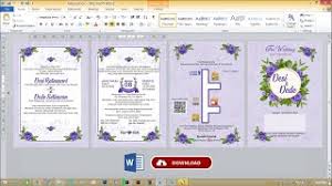 Ngeri Jelas Free Download Cara Membuat Undangan Pernikahan Dengan Microsoft Word 2010 Youtube