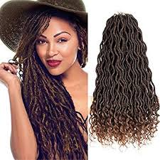 Amazon Com Curly Faux Locs Crochet Hair Deep Wave Braiding Hair With Curly Ends Crochet Goddess Locs Braided Hairstyles Faux Locs Hairstyles Dark Blonde Hair