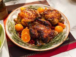 Clementine And Cranberry Glazed Cornish Game Hens Recipe Food Network Recipes Cornish Game Hen Recipes Cornish Game Hen