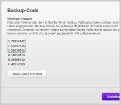 2 step is a great security feature but can backfire on you and lock you out of your own account. Origin Backup Codes