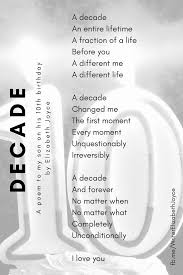 Sweet Words For My Son On His Birthday Decade Birthday Poems Happy 10th Birthday Birthday Boy Quotes