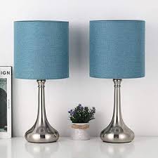 Sears has a wide selection of table lamps to brighten up your home or office space. Rzchome Blue Light Table Lamps Modern Table Lamps Bedside Desk Lamp Set Of 2 Small Nightstand Lamps For Bedroom Living