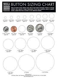 Vintage Pattern Marketplace Buttonhole Sizing Chart