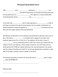 A comprehensive guarantor's form to an employee by philcool(m): Free Personal Guarantee Forms For Loan Word Pdf