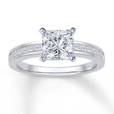 Colorless Diamond Ring Setting 1 2 Ct Tw Princess Cut 14k