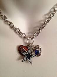 Dallas Cowboys Charm Necklace Etsy Dallas Cowboys Jewelry Dallas Cowboys Attire Dallas Cowboys Gifts