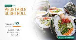 Vegetable Sushi Roll Calories In 100g Or Ounce 3 Facts You Must Consider