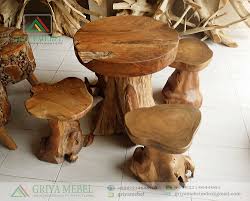 Download now 49 jual kursi sudut minimalis kayu jati modern kursi tamu. Set Meja Jamur Akar Jati Antik Griya Mebel