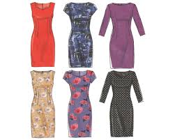 Easy Sheath Dress Pattern Bateau Square Sweetheart Neck Fitted Dress Sewing Pattern Mccalls M7085 Size Sheath Dresses Pattern Fashion Sewing Clothes For Women