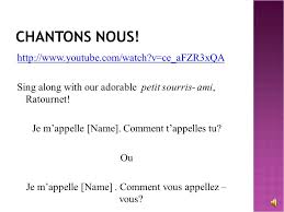 Answer in full sentences and include some details where possible. Comment Tu T Appelles How To Introduce Yourself In French And An Introduction To Les Verbs Reflexifs Ppt Download