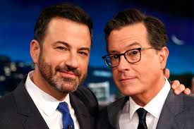 Stephen Colbert celebrates Jimmy Kimmel's return after suspension