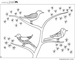 Colouring Sheet Or An Embroidery Pattern Depends On The Eye Of The Beholder O I Can See Th Bird Coloring Pages Tree Coloring Page Free Coloring Sheets