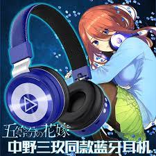 Sakura miku image headphones pink hatsune miku cherry blossoms (over ear headphone). Nakano Miku Cosplay Headset Wireless Bluetooth Earphone Go Toubun No Hanayome Costume Anime The Quintessential Quintuplets Gifts Boys Costume Accessories Aliexpress