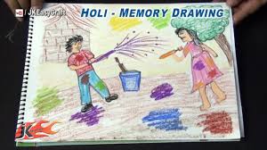 Holi Chart Making Easy Holi Drawing Idea For Card