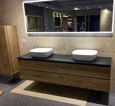 badkamermeubel white oak geborsteld waskommen badkamer badkamer inrichting badkamermeubel