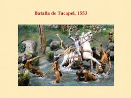 La batalla de tucapel (también conocido como el desastre de tucapel) fue una pelea decisiva efectuada dentro del contexto de la guerra de arauco entre los mapuches liderados por lautaro y las huestes de pedro de valdivia en la loma de tucapel, chile el 25 de diciembre de 1553 1 o el 1 de enero de 1554. Descubrimiento Y Conquista De Chile Ppt Descargar
