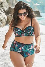 Madame Underwire High Waist Bikini Set Paradise Paradise In 2021 Plus Size Bikini Plus Size Swimwear Women S Plus Size Swimwear