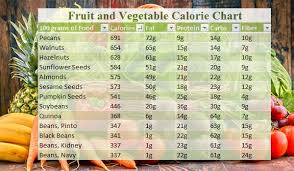 Punctual Calorie Chart Calorie Chart Calorie Fruit Chart