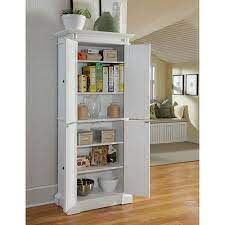 Home Styles Americana White Pantry Walmart Com White Pantry White Kitchen Storage Kitchen Standing Cabinet
