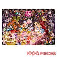 This is a decorative frame for puzzles. Disney Alice In Wonderland 1000 Piece Jigsaw Puzzle No Awake Dream Tea Party Tenyo 1500 Piece Jigsaw Puzzles Disney Puzzles Framed Disney Puzzles