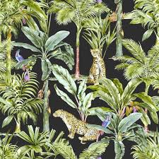 Tropical Jungle Walkthrough Black Photowall Barn