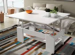 La construcción de estas mesas utiliza materiales resistentes a altas cargas. Mesa Centro Convertible En Mesa Comedor Rectangular Color Madera