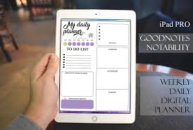 7 Day Goodnotes Paper Daily Planner Notability Digital Etsy Ipad Pro Digital Planner Daily Planner