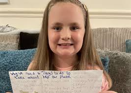 Kent schoolgirl inspired by Sir David Attenborough issues climate change  advice about how people can change habits at home