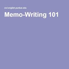 Purdue Owl Memo Examples Memo Writing Memo Format