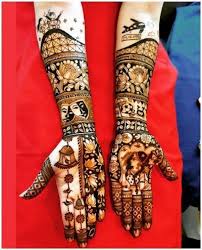 Cute Personalised Love Story Mehendi With Lotus Motif Designs Of Shweta Tripathi See More On Wedme Bridal Mehndi Designs Bridal Mehendi Designs Mehndi Designs