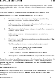 Parallel structure (also called parallelism) is the repetition of a chosen grammatical form within a sentence. Parallel Structure S 10 Pdf Free Download