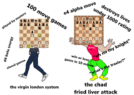 Chess opening london system part 2 = kasparov, dark square bishop, attacking queenside, etc. Virgin London System Vs Chad Fried Liver Attack Anarchychess