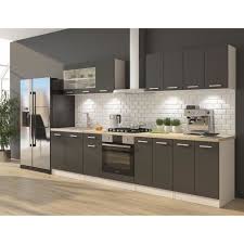 Elles dépendent de la configuration de votre cuisine, de sa forme, mais. Ultra Cuisine Complete Avec Meuble Four Et Plan De Travail Inclus L 300 Cm Gris Mat Meuble Four Cuisine Complete Dimension Meuble Cuisine