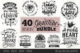 The svg font files are embedded with so much information that instead of dealing with kilobytes, it's megabytes. Gratitude Svg Bundle 40 Designs Grateful Svg 782753 Cut Files Design Bundles