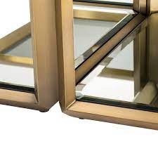 Callum coffee table, antique oak & black. Callum Set Of 4 Coffee Table Eichholtz Fmdesign Elements