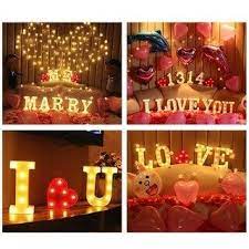 Luminous Led Letter Night Light English Alphabet Number Lamp Wedding Party Birthday Room Decorations Wedding Night Room Decorations Romantic Dinner Decoration