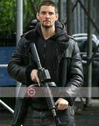 The Punisher Ben Barnes Shearling Leather Jacket Ben Barnes Punisher Punisher Season 2